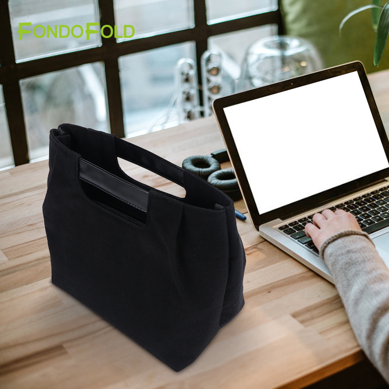 Cut‑out Handle Insulated Lunch Tote Bag Portable Thermal Cooler Bag for Office Work Picnic